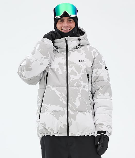 Dope Puffer Full Zip Snowboardjacke Herren Grey Camo