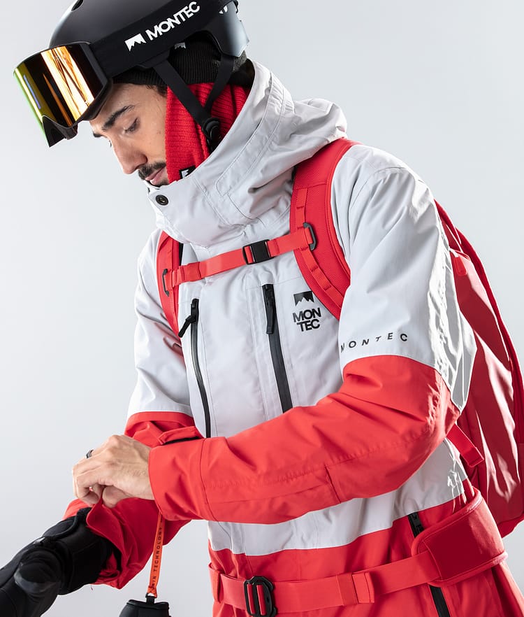 Montec Fawk 2020 Skijacke Herren Light Grey/Red, Bild 2 von 9