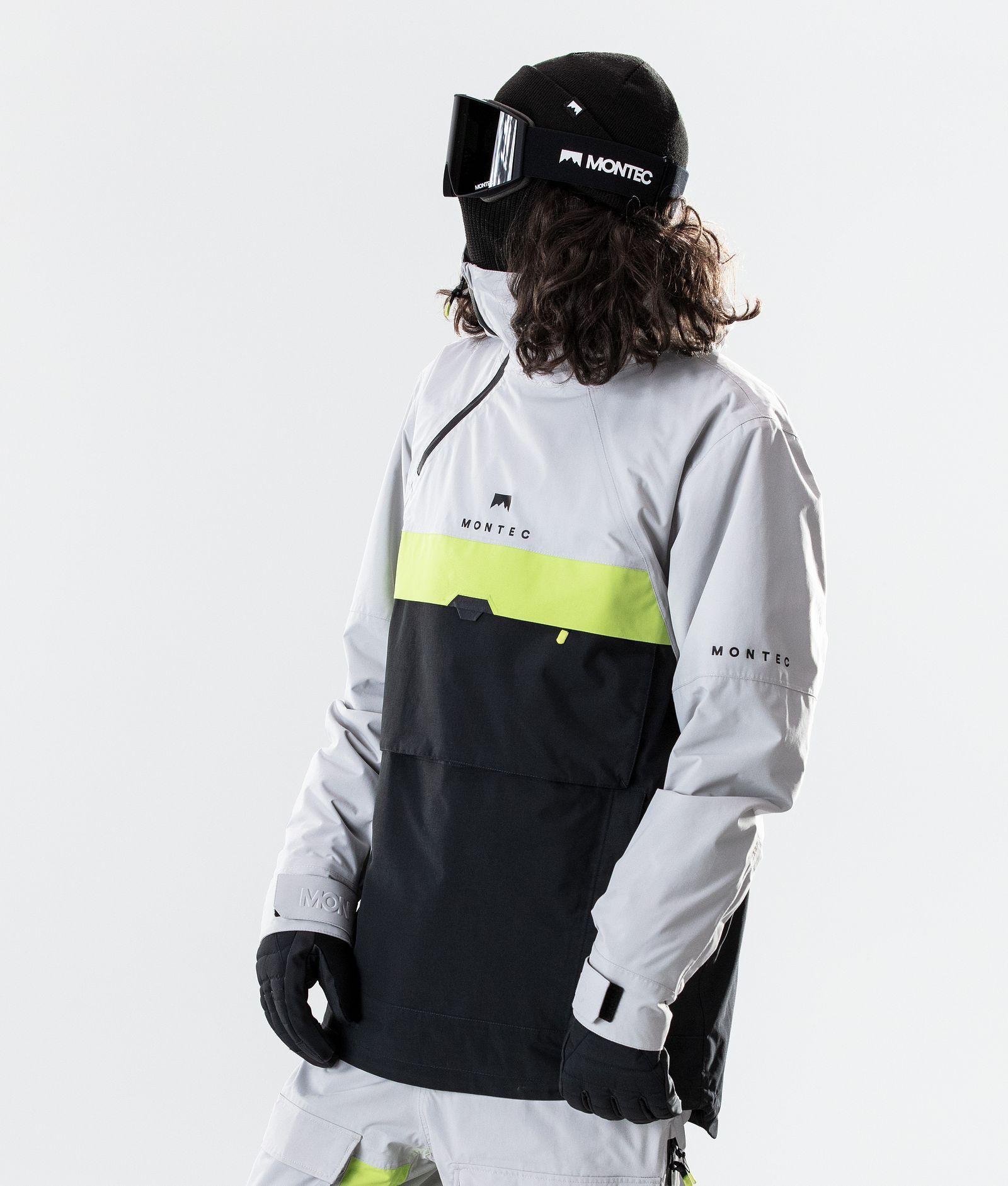 Montec Dune 2020 Skijacke Herren Light Grey/Neon Yellow/Black, Bild 1 von 8