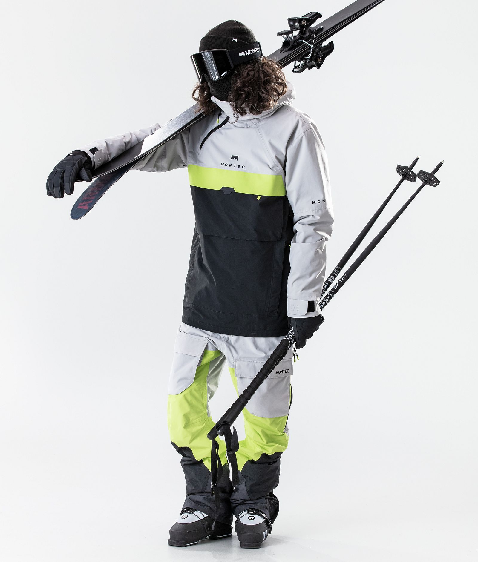 Montec Dune 2020 Skijacke Herren Light Grey/Neon Yellow/Black, Bild 6 von 8