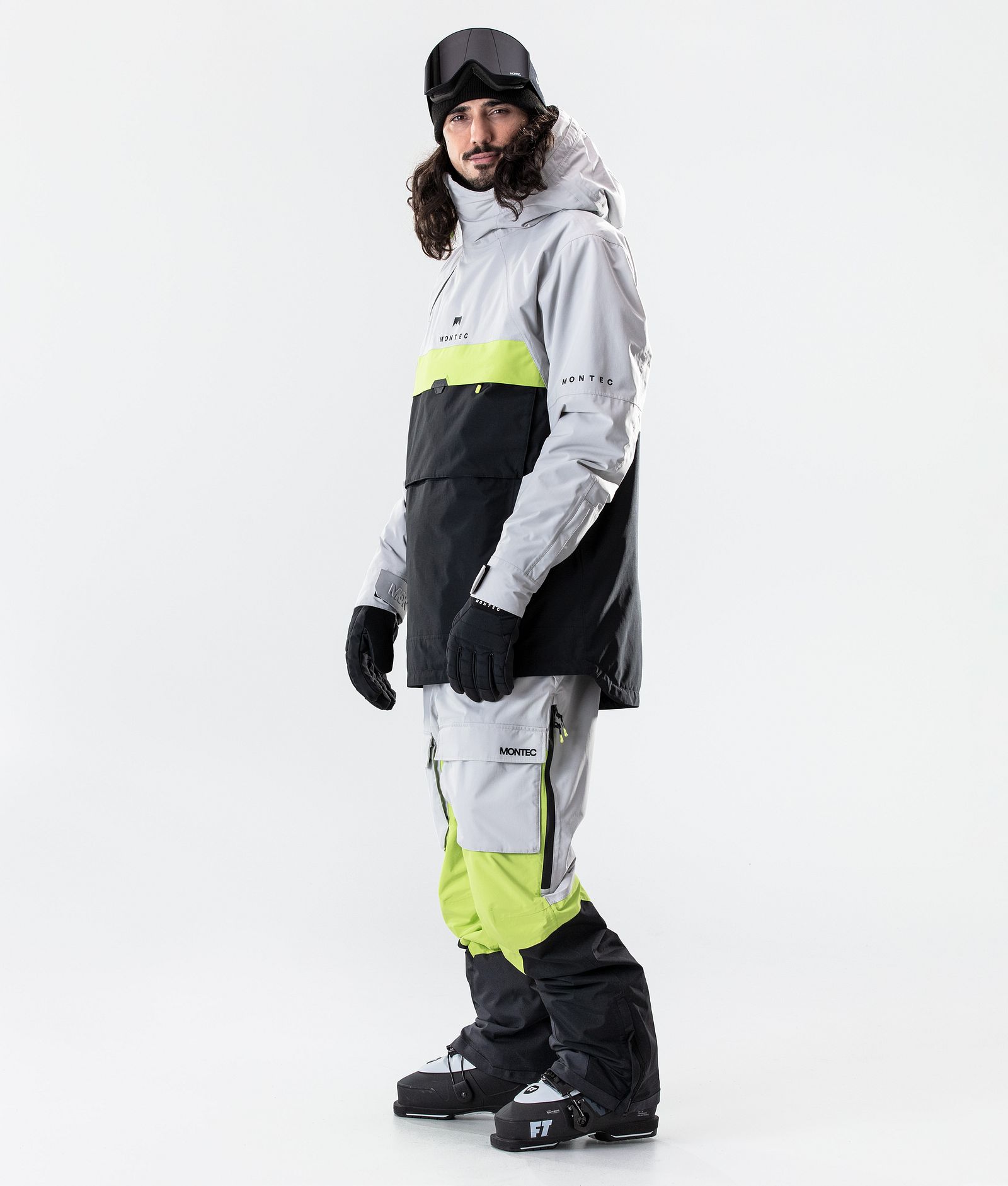 Montec Dune 2020 Skijacke Herren Light Grey/Neon Yellow/Black, Bild 7 von 8