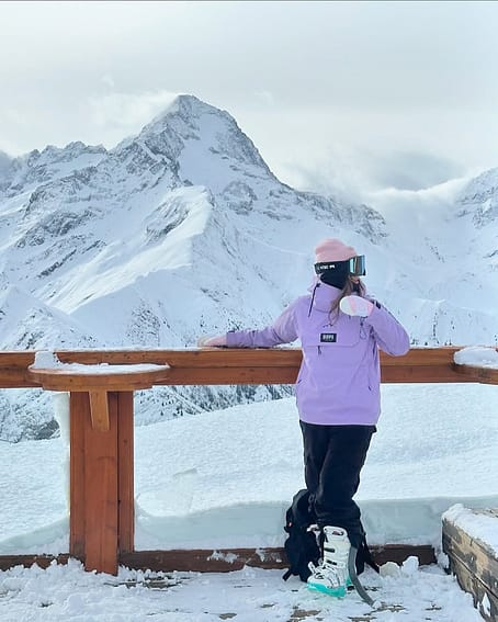 Kunde @han_who_travels in Dope Blizzard W Snowboardjacke Damen Faded Violet