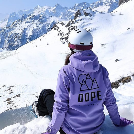 Kunde @monia_777 in Dope Yeti W 2021 Snowboardjacke Damen Rise Faded Violet