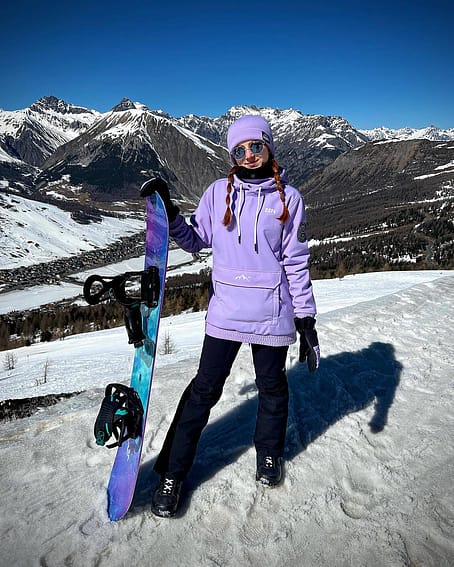 Kunde @elliekanaloshh in Dope Wylie W Snowboardjacke Damen Capital Faded Violet