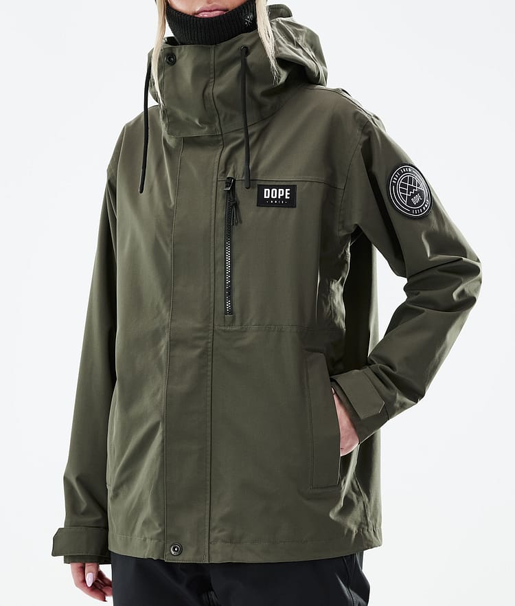 Dope Blizzard W Full Zip 2021 Skijacke Damen Olive Green, Bild 9 von 11