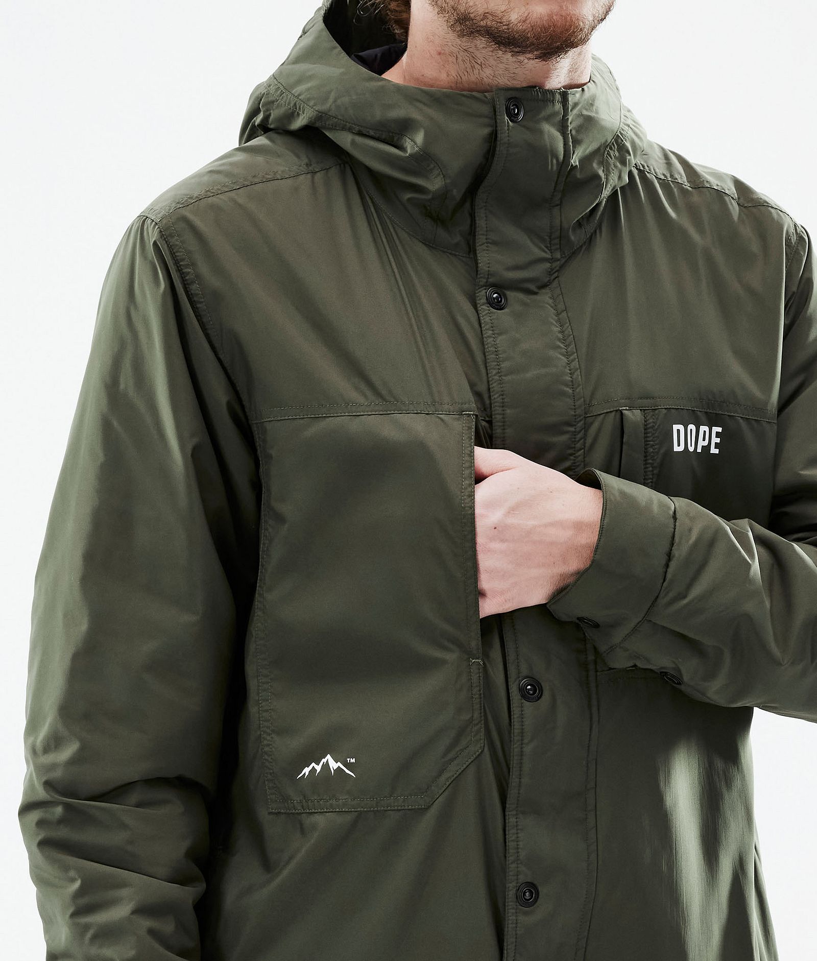 Dope Insulated Midlayer Outdoorjacke Herren Olive Green, Bild 11 von 12