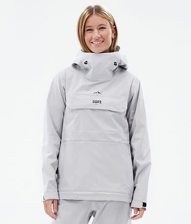 Dope Downpour W Regenjacke Damen Light Grey