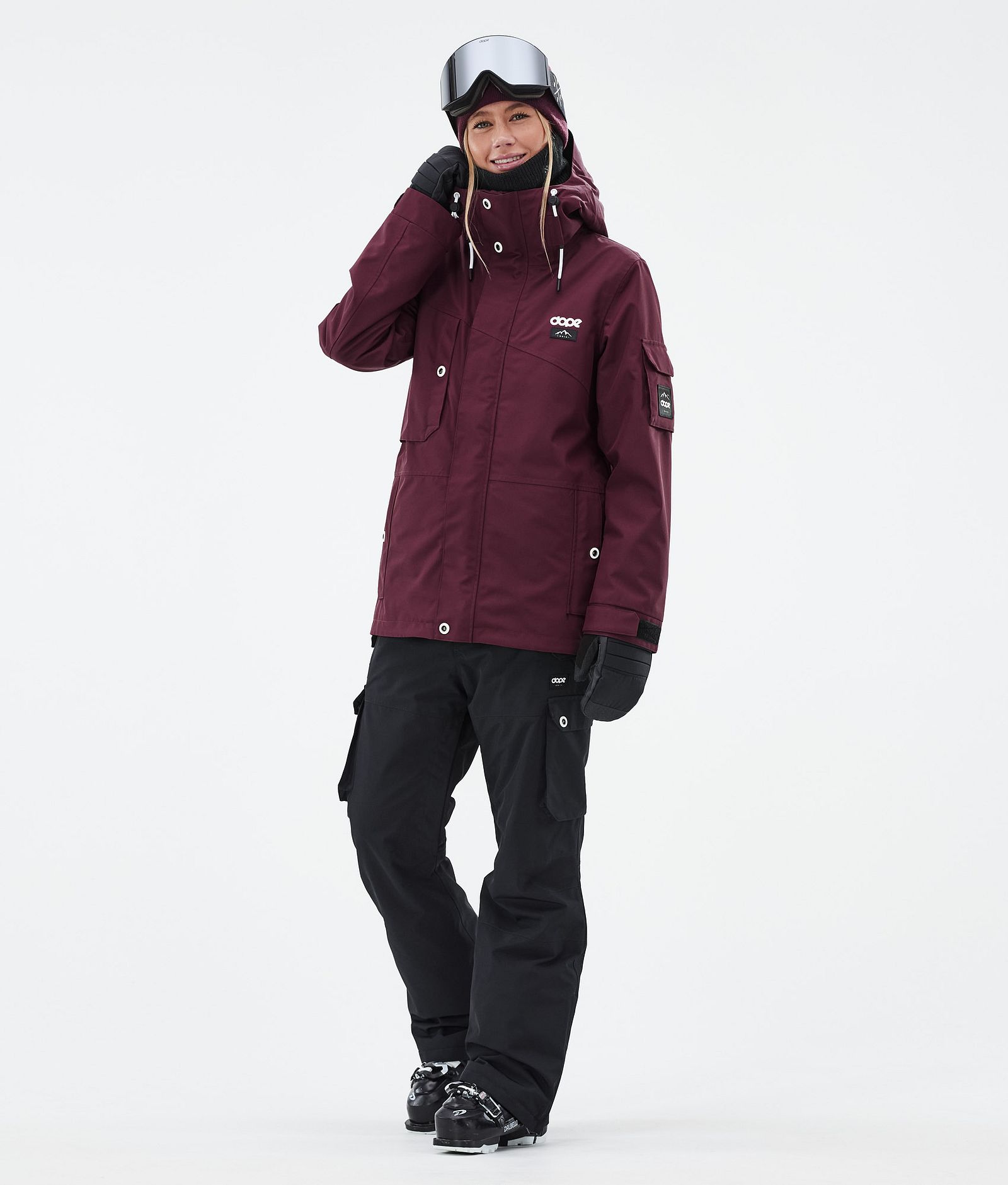 Dope Adept W Skijacke Damen Burgundy, Bild 3 von 10