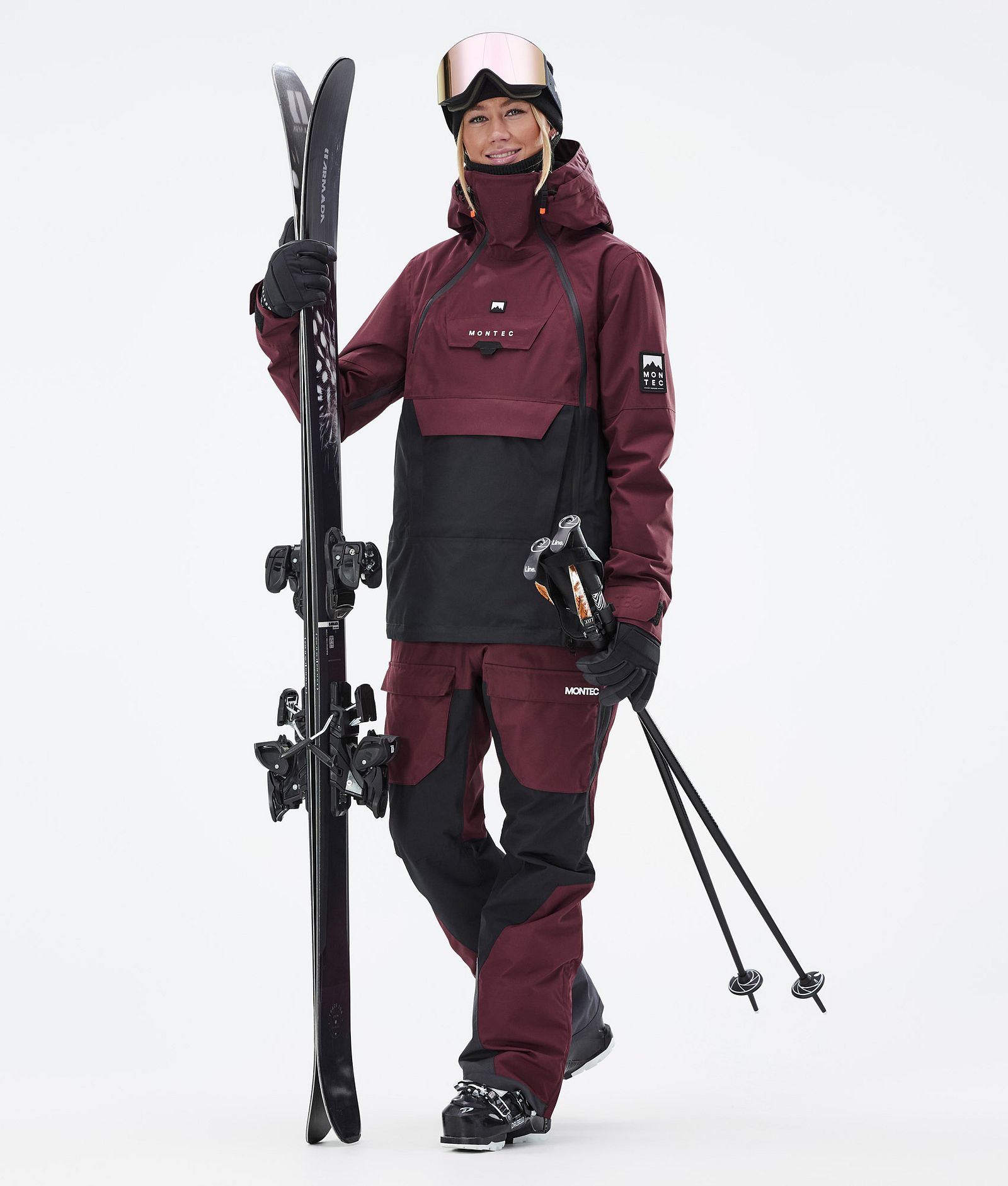 Montec Doom W Skijacke Damen Burgundy/Black, Bild 3 von 11