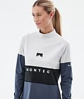 Montec Alpha W Funktionsshirt Damen Light Grey/Black/Metal Blue, Bild 2 von 5