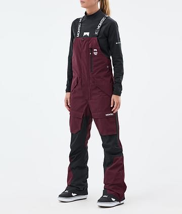 Montec Fawk W Snowboardhose Burgundy/Black