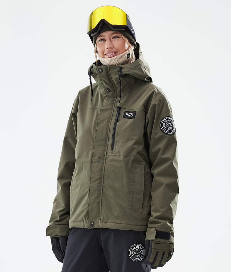 Dope Blizzard W Full Zip Snowboardjacke Damen Olive Green, Bild 1 von 10