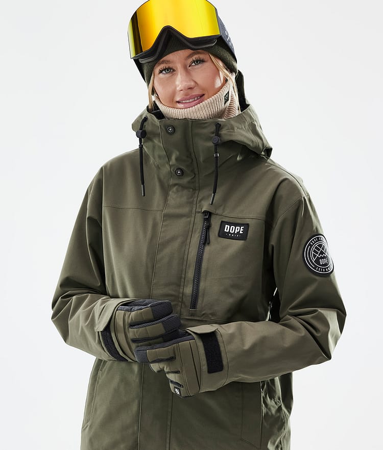 Dope Blizzard W Full Zip Snowboardjacke Damen Olive Green, Bild 2 von 10