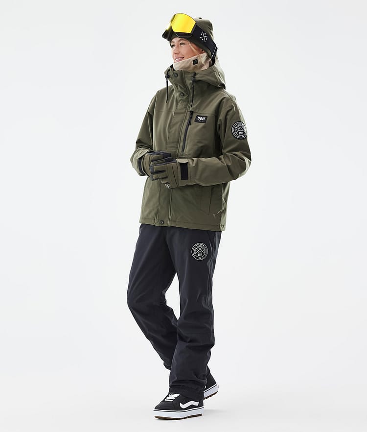 Dope Blizzard W Full Zip Snowboardjacke Damen Olive Green, Bild 3 von 10