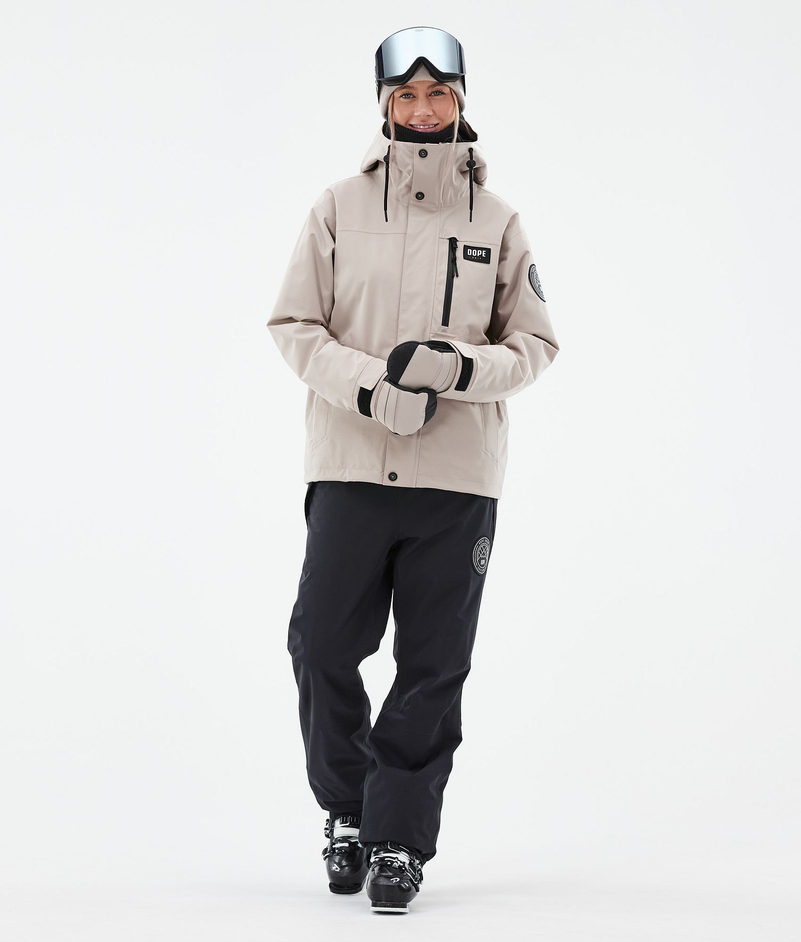 Dope Blizzard W Full Zip Skijacke Damen Sand, Bild 3 von 10