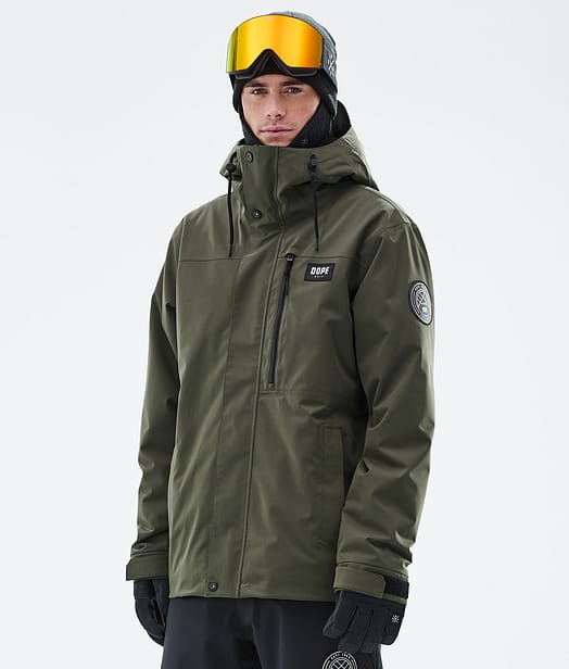 Dope Blizzard Full Zip Snowboardjacke Herren Olive Green