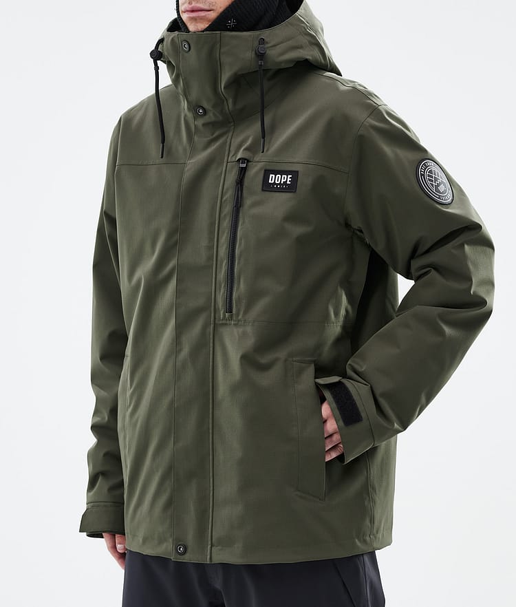 Dope Blizzard Full Zip Skijacke Herren Olive Green, Bild 7 von 9