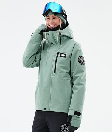 Dope Blizzard W Full Zip Snowboardjacke Damen Faded Green