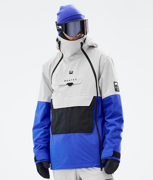 Montec Doom Skijacke Herren Light Grey/Black/Cobalt Blue