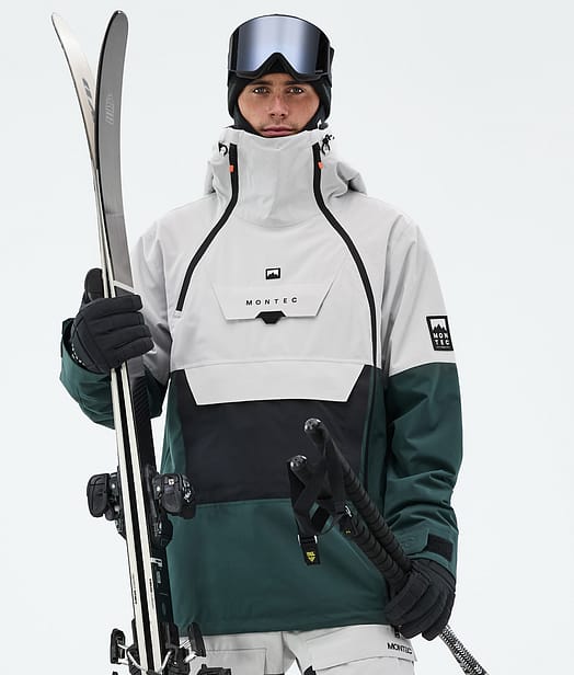 Montec Doom Skijacke Herren Light Grey/Black/Dark Atlantic