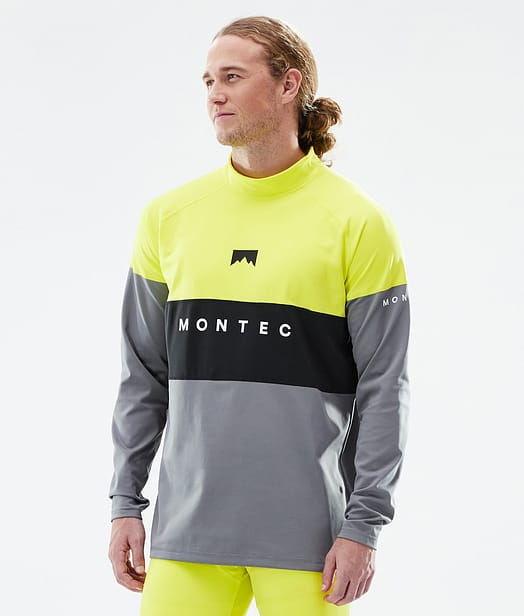 Montec Alpha Funktionsshirt Herren Bright Yellow/Black/Light Pearl