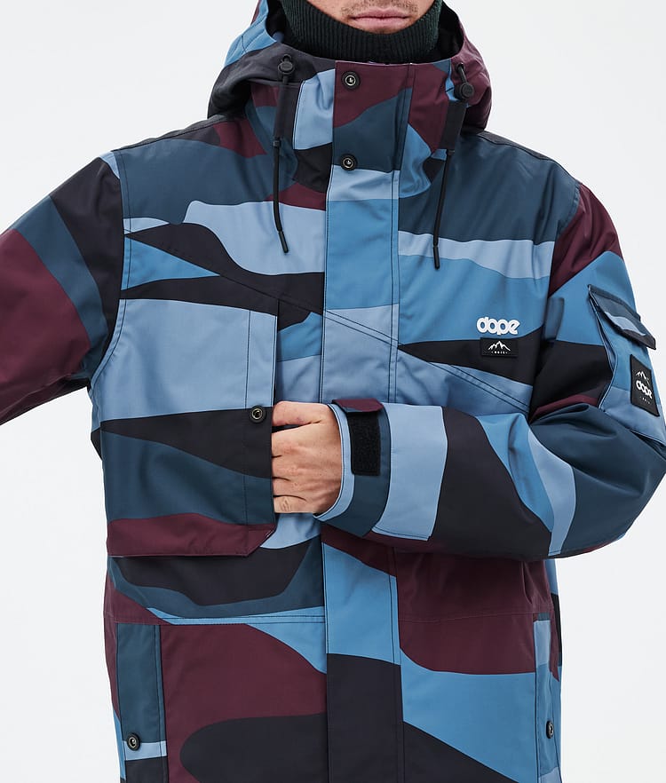 Dope Adept Snowboardjacke Herren Shards Burgundy Blue, Bild 8 von 9