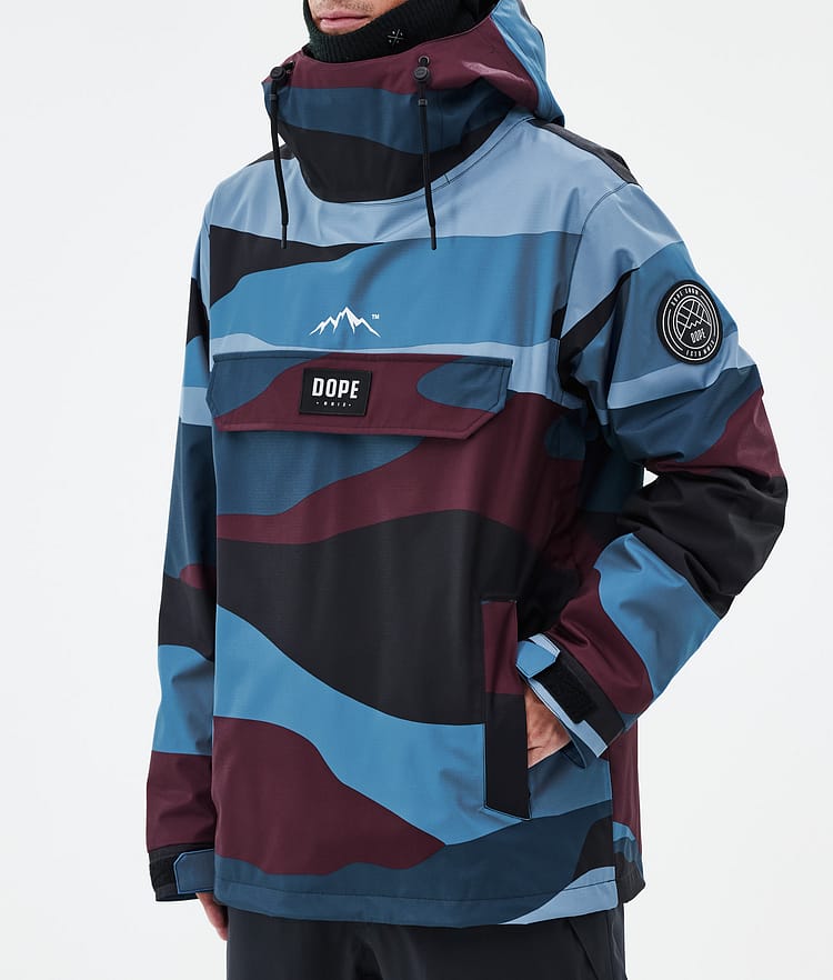 Dope Blizzard Snowboardjacke Herren Shards Burgundy Blue, Bild 7 von 8