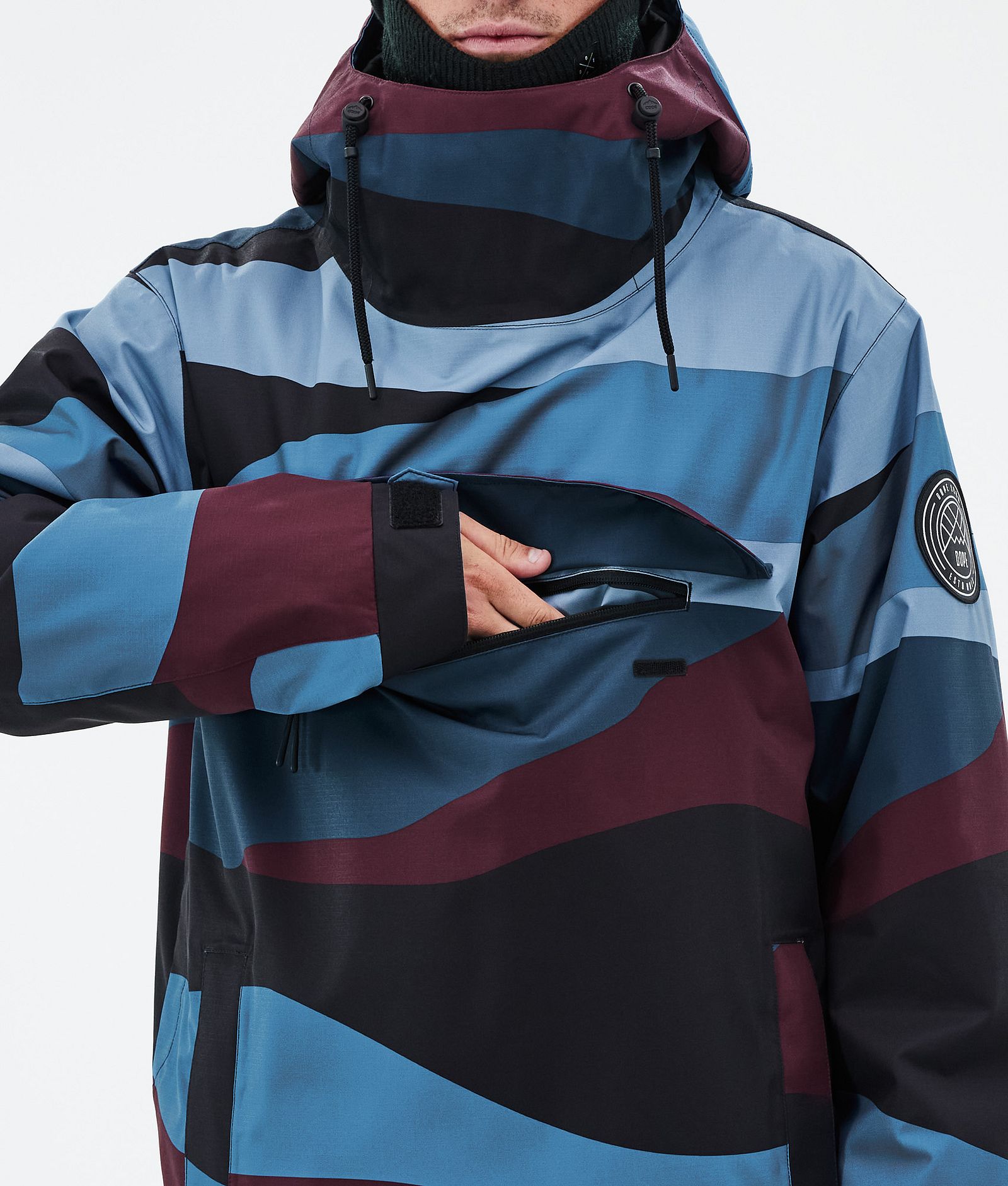 Dope Blizzard Snowboardjacke Herren Shards Burgundy Blue, Bild 8 von 8