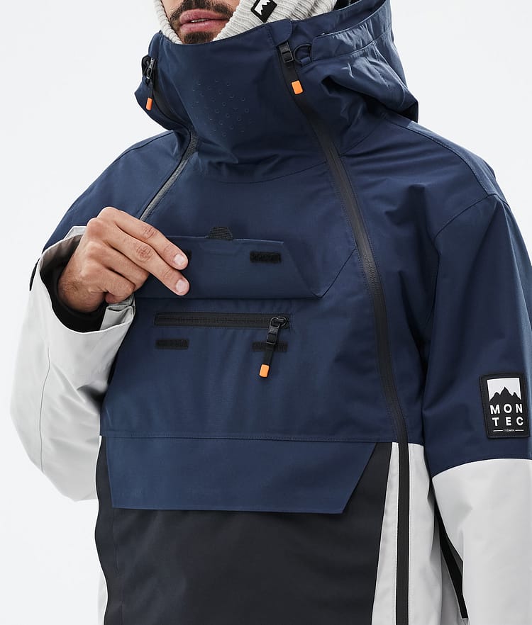 Montec Doom Snowboardjacke Herren Dark Blue/Black/Light Grey, Bild 10 von 11