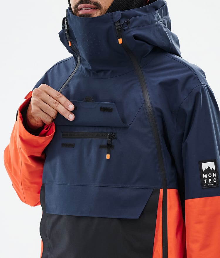 Montec Doom Skijacke Herren Dark Blue/Black/Orange, Bild 10 von 11