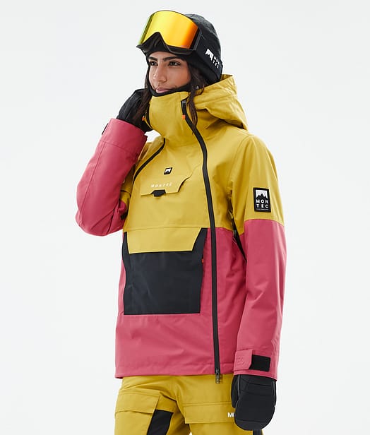 Montec Doom W Skijacke Damen Yellow/Black/Light Red