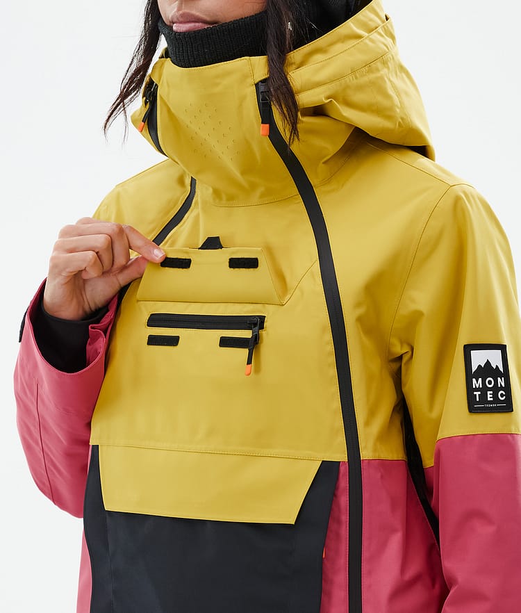 Montec Doom W Skijacke Damen Yellow/Black/Light Red, Bild 10 von 11