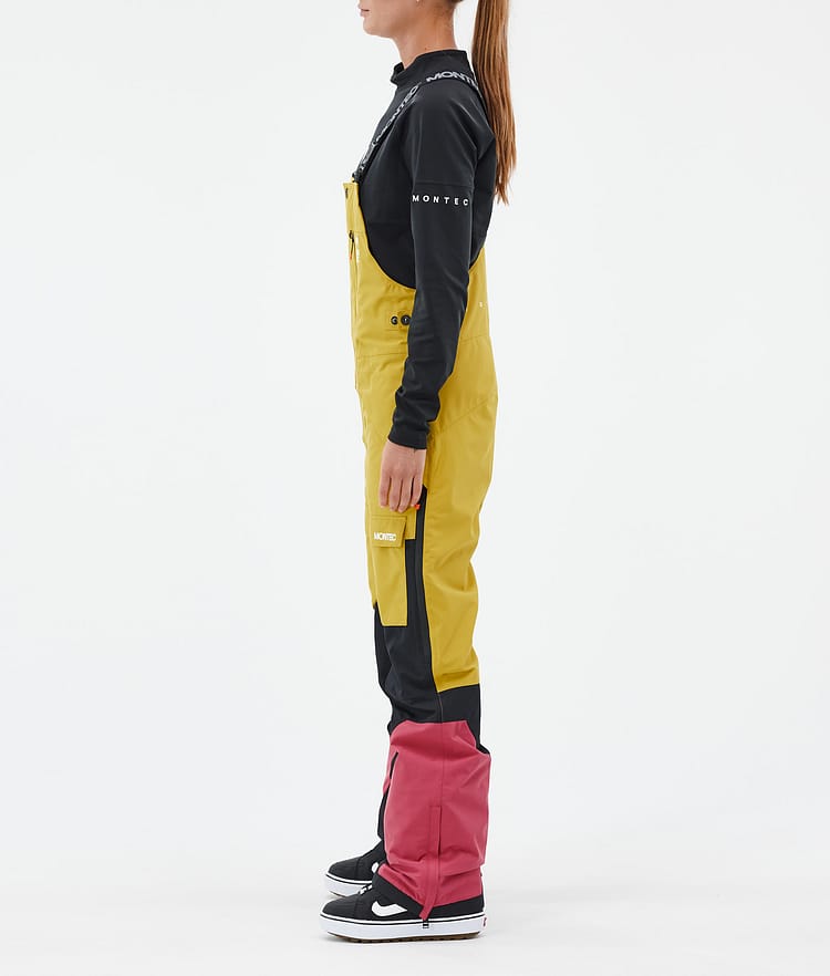 Montec Fawk W Snowboardhose Damen Yellow/Black/Light Red, Bild 3 von 7