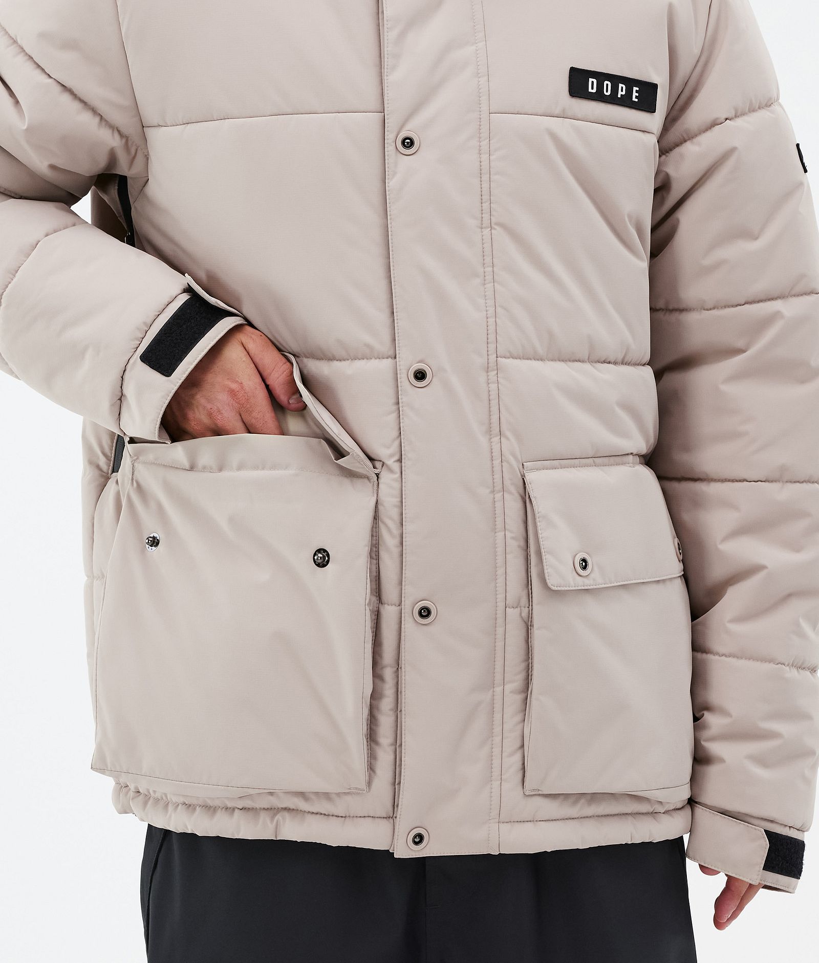 Dope Puffer Full Zip Skijacke Herren Sand, Bild 8 von 9