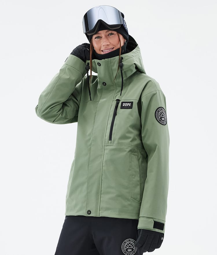 Dope Blizzard W Full Zip 24 Skijacke Damen Moss Green, Bild 1 von 9