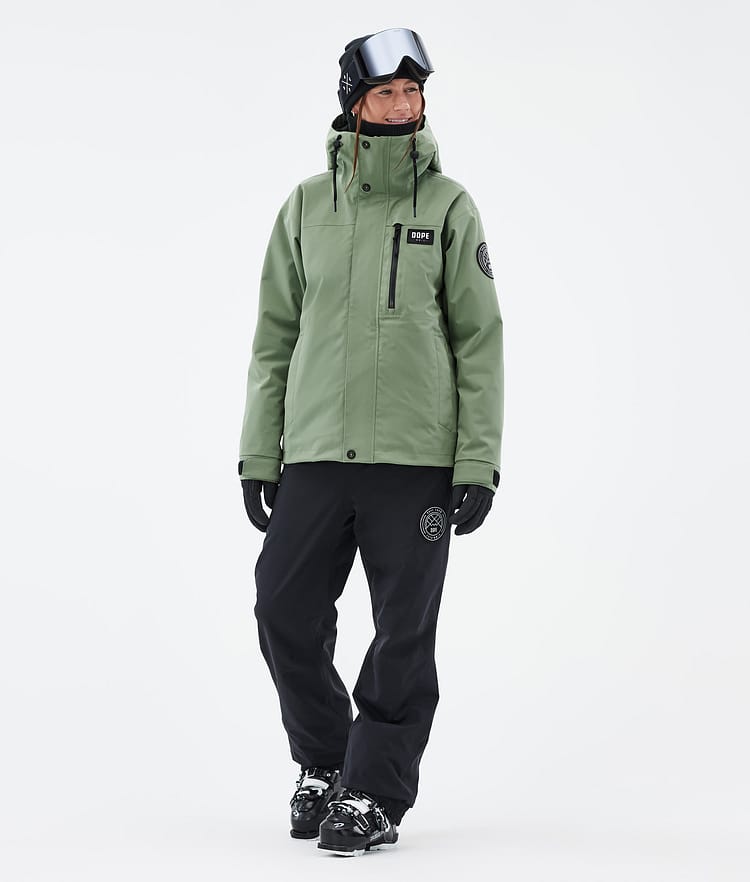 Dope Blizzard W Full Zip Skijacke Damen Moss Green, Bild 2 von 9