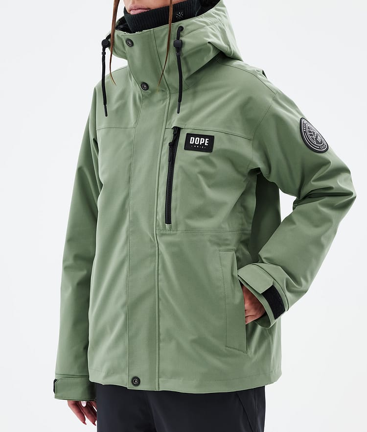Dope Blizzard W Full Zip 24 Skijacke Damen Moss Green, Bild 7 von 9