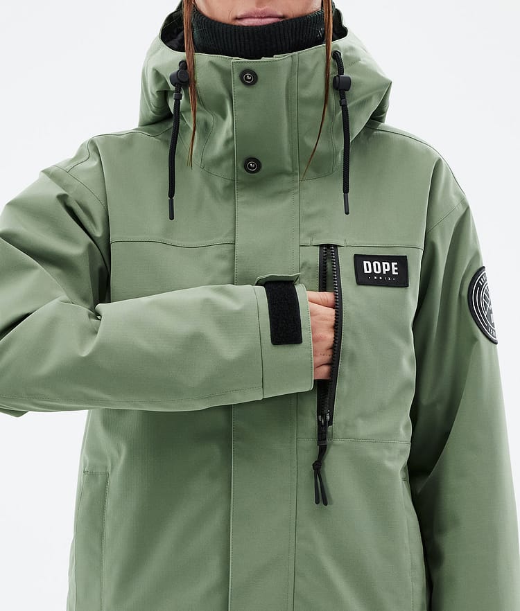 Dope Blizzard W Full Zip 24 Skijacke Damen Moss Green, Bild 8 von 9