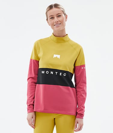 Montec Alpha W Funktionsshirt Damen Yellow/Black/Light Red