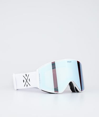 Dope Sight Skibrille White/Blue Mirror