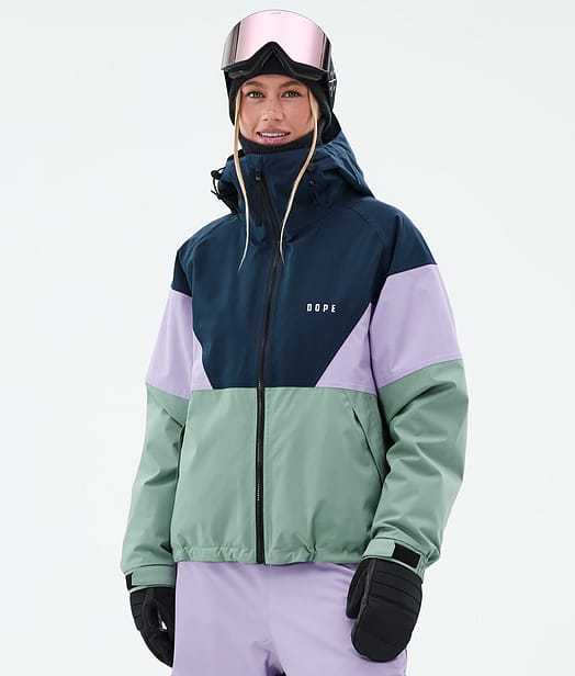 Dope Spartan W Snowboardjacke Damen Sport Dark Blue/Faded Violet/Faded Green
