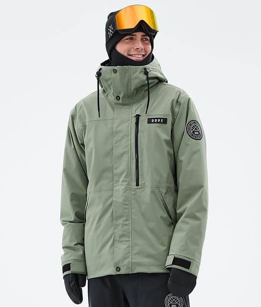 Dope Blizzard Full Zip Skijacke Herren Moss Green