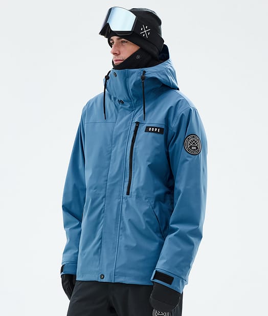 Dope Blizzard Full Zip Skijacke Herren Blue Steel