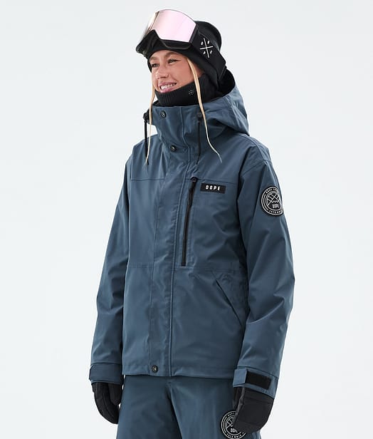 Dope Blizzard W Full Zip Skijacke Damen Metal Blue