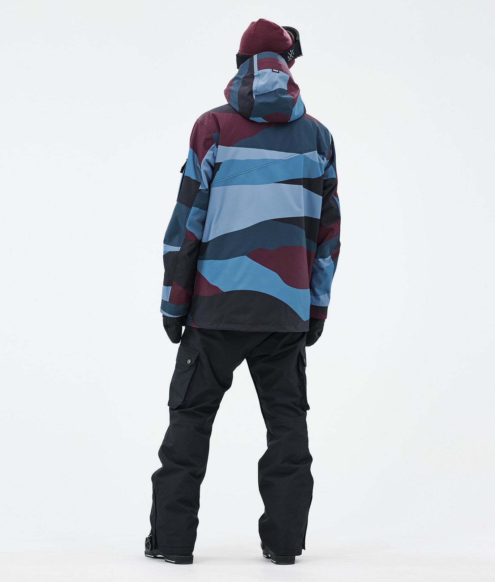 Dope Adept Ski Outfit Herren Shards Burgundy Blue/Blackout, Image 2 of 2